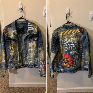 Men’s Large “King of the City” Jean Jacket | Reason Clothing (FREE SHIPPING!)